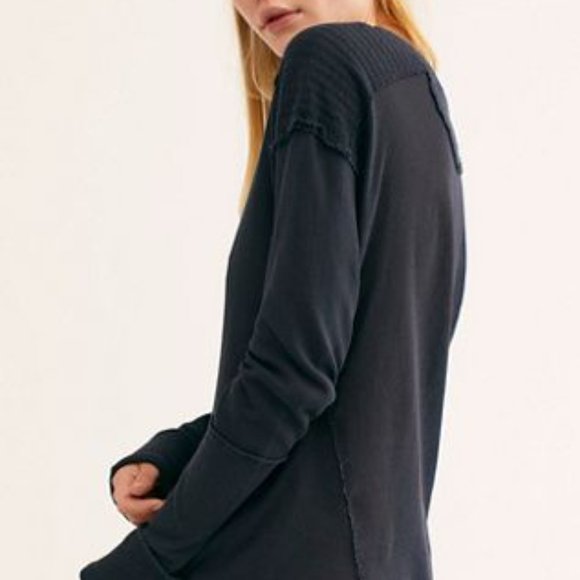 FREE PEOPLE - We The Free Military Mix Henley - Picture 8 of 16